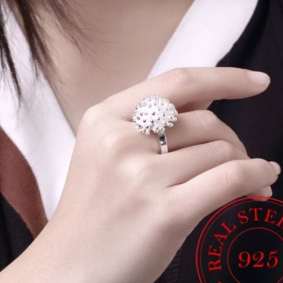 925 Sterling silver vintage fireworks silver ring - Picture 6 of 9